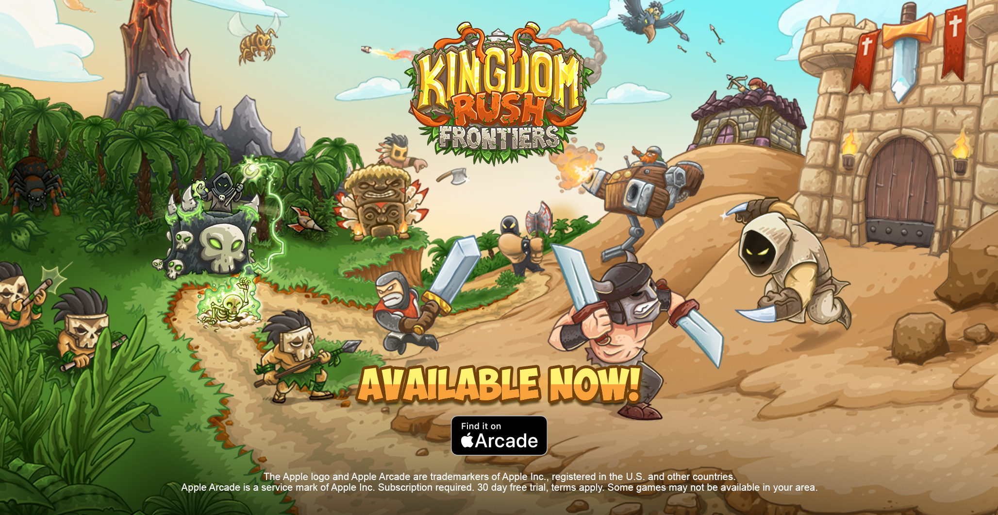 Kingdom Rush Frontiers available now on Apple Arcade - Ironhide Game Studio