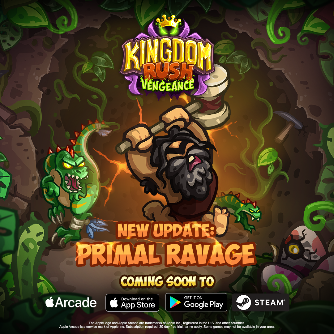 Ironhide Game Studio - KINGDOM RUSH VENGEANCE is now available on  #APPLEARCADE! It's time to fulfill the Dark Lord's sweet, sweet revenge 😈  Play Kingdom Rush Vengeance on #AppleArcade now: 🔥